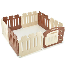 Load image into Gallery viewer, All-Weather HDPE 8-Panel Pet Playpen with Door-Brown
