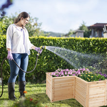 Load image into Gallery viewer, 24 Inch L-Shaped Wooden Raised Garden Bed with Open-Ended Base-Natural
