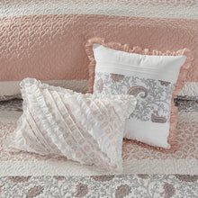Load image into Gallery viewer, Madison Park Dawn 100% Cotton T180 6 Pcs Printing Pieced Coverlet Set - Full/Queen - Blush MP13-6872 By Olliix
