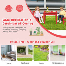 Load image into Gallery viewer, 25.5 Inch Square Kids Activity Play Table-Red

