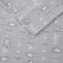 Load image into Gallery viewer, Olliix Cozy Flannel 100% Cotton Flannel Printed Sheet Set By True North by Sleep Philosophy TN20-0414
