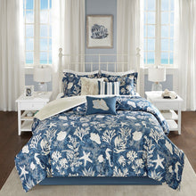 Load image into Gallery viewer, Madison Park 7 Piece Cotton Sateen Comforter Set - Cal King Mp10-5283
