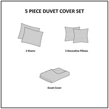 Load image into Gallery viewer, Livia 5 Piece Cotton Duvet Cover Set King HH12-1804 By Olliix
