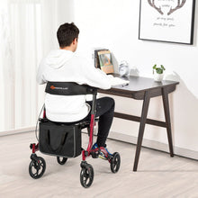 Load image into Gallery viewer, Folding Aluminum Rollator Lightweight Medical Walker-Red
