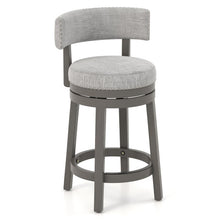 Load image into Gallery viewer, 27/31 Inch Swivel Bar Stool with Upholstered Back Seat and Footrest-27 inches
