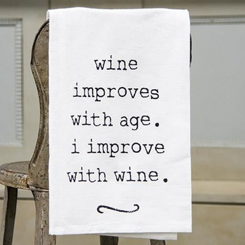 Wine Improves Dish Towel  (Pack of 4)