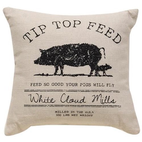 Tip Top Feed Farmhouse Pillow