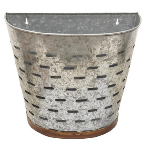 Large Olive Bucket Wall Hanging