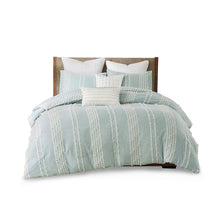Load image into Gallery viewer, Olliix Kara 100% Cotton Jacquard Duvet Cover Set By INK+IVY II12-1106
