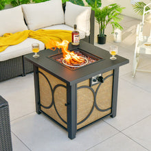 Load image into Gallery viewer, 28 Inch 50000 BTU Outdoor Square Fire Pit Table with Cover
