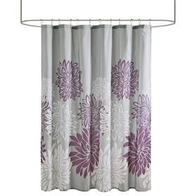 Madison Park Essentials Maible 100% Polyester Print Floral Shower Curtain MPE70-816 By Olliix