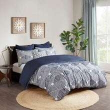 Load image into Gallery viewer, INK+IVY Ellipse 100% Cotton Clipped Jacquard Duvet Cover Set II12-1071 By Olliix
