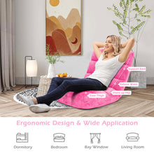 Load image into Gallery viewer, Adjustable 14-position Cushioned Floor Chair-Pink
