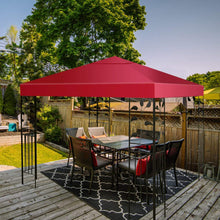 Load image into Gallery viewer, 10&#39; x 10&#39; 1-Tier 3 Colors Patio Canopy Top Replacement Cover-Red
