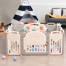 Load image into Gallery viewer, Foldable Baby Playpen 14 Panel Activity Center Safety Play Yard-Beige
