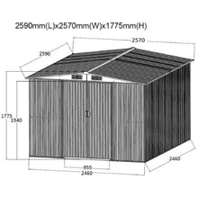 Load image into Gallery viewer, 10&#39;x8&#39; Storage Shed Large Backyard Outdoor Garden Garage DIY Sheds Kit Building
