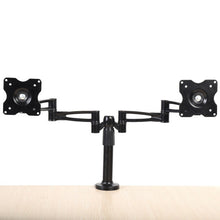 Load image into Gallery viewer, Fully Adjustable Desk Dual LCD Monitor Arms Stand
