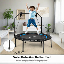 Load image into Gallery viewer, 40 Inch Foldable Fitness Rebounder with Resistance Bands Adjustable Home-Blue
