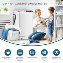 Load image into Gallery viewer, Full-automatic Washing Machine 7.7 lbs Washer / Spinner Germicidal-Pink
