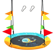 Load image into Gallery viewer, 40 Inch Indoor Outdoor Flying Saucer Tree Swing with Hanging Strap
