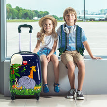 Load image into Gallery viewer, 2 Pieces 12 Inch and 16 Inch Kids Carry on Suitcase Rolling Backpack School Luggage Set
