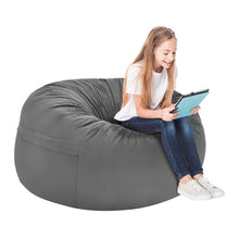 Load image into Gallery viewer, 3 Feet Bean Bag Chair with Microfiber Cover and Independent Sponge Filling-Gray
