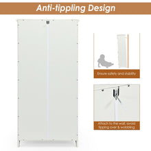Load image into Gallery viewer, Accent Floor Storage Cabinet with Adjustable Shelves Antique 2-Door-White
