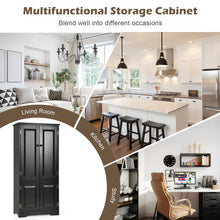 Load image into Gallery viewer, Accent Floor Storage Cabinet with Adjustable Shelves Antique 2-Door-Black
