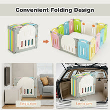 Load image into Gallery viewer, Foldable Baby Playpen 14 Panel Activity Center Safety Play Yard-Multicolor
