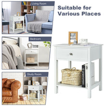Load image into Gallery viewer, Wooden Storage Shelf for Bedroom and Living Room with Drawer-White
