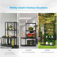 Load image into Gallery viewer, 4-Tier Storage Shelf with 2-Tier Organizer for Tool
