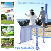 Load image into Gallery viewer, 6.6 x 6.6 Feet Foldable and Easy-Setup Beach Canopy With Carry Bag-Navy
