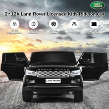 Load image into Gallery viewer, 24V 2-Seater Licensed Land Rover Kids Ride On Car with 4WD Remote Control-Black

