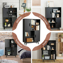 Load image into Gallery viewer, Sideboard Storage Cabinet with Door Shelf-Black
