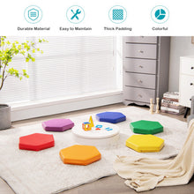 Load image into Gallery viewer, 6 Pieces Multifunctional Hexagon Toddler Floor Cushions Classroom Seating with Handles-Multicolor

