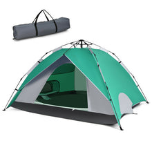 Load image into Gallery viewer, 2-in-1 4 Person Instant Pop-up Waterproof Camping Tent-Green
