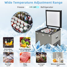 Load image into Gallery viewer, 68 Quart Portable Car Refrigerator with DC and AC Adapter-Gray

