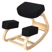 Load image into Gallery viewer, Ergonomic Kneeling Chair Rocking Office Desk Stool Upright Posture-Black

