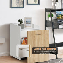 Load image into Gallery viewer, File Cabinet with 2 Drawers Mobile Filing Cabinet with Wheel for Letter Size-White
