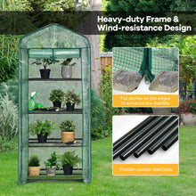 Load image into Gallery viewer, Mini Greenhouse with PE Cover 4-Tier Portable Warm House
