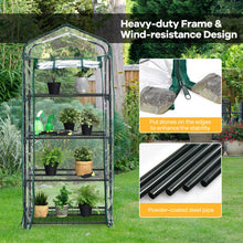 Load image into Gallery viewer, Mini Greenhouse with PVC Cover 4-Tier Portable Warm House
