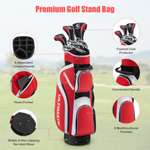 Load image into Gallery viewer, 10 Pieces Ladies Complete Golf Club Set with Alloy Driver-Red
