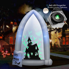 Load image into Gallery viewer, 7 Feet Halloween Inflatable Tombstone with Bat LED Projector
