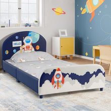 Load image into Gallery viewer, Kids Upholstered Platform Bed with Headboard and Footboard

