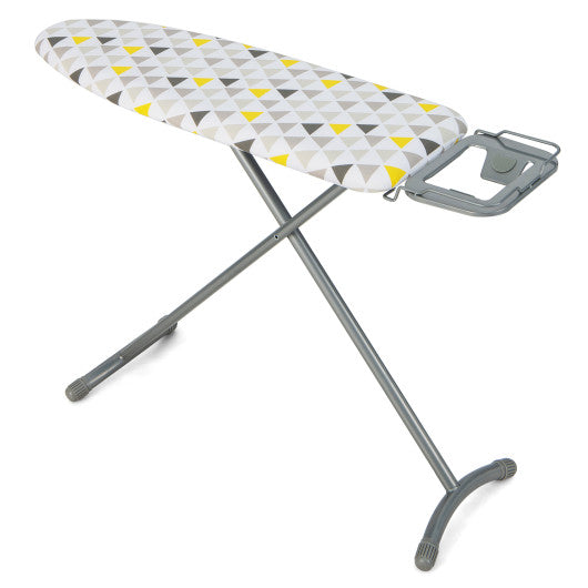 44 x 14 Inch Foldable Ironing Board with Iron Rest Extra Cotton Cover-White