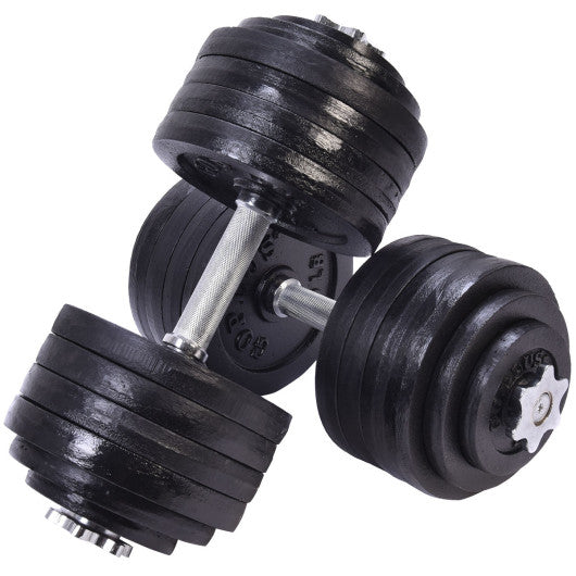 200 lbs Adjustable Cap Weight Workout Dumbbell Set