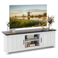 Load image into Gallery viewer, TV Stand with 2 Cabinets and Open Shelves for TVs up to 65 Inch-Black
