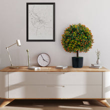 Load image into Gallery viewer, 2-Pack Artificial Boxwood Topiary Ball Tree with Orange Fruit
