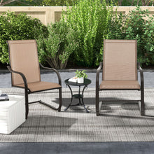 Load image into Gallery viewer, 2 Pieces C-Spring Motion Patio Dining Chairs with Breathable Fabric
