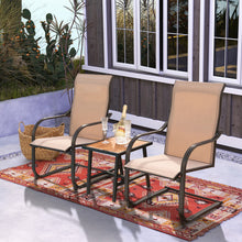 Load image into Gallery viewer, 2 Pieces C-Spring Motion Patio Dining Chairs with Breathable Fabric
